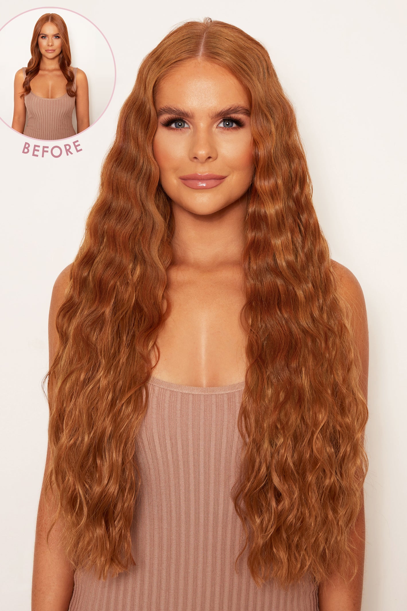 Super Thick 26" 5 Piece Waist Length Wave Clip In Hair Extensions - REDS | MIXED AUBURN #2