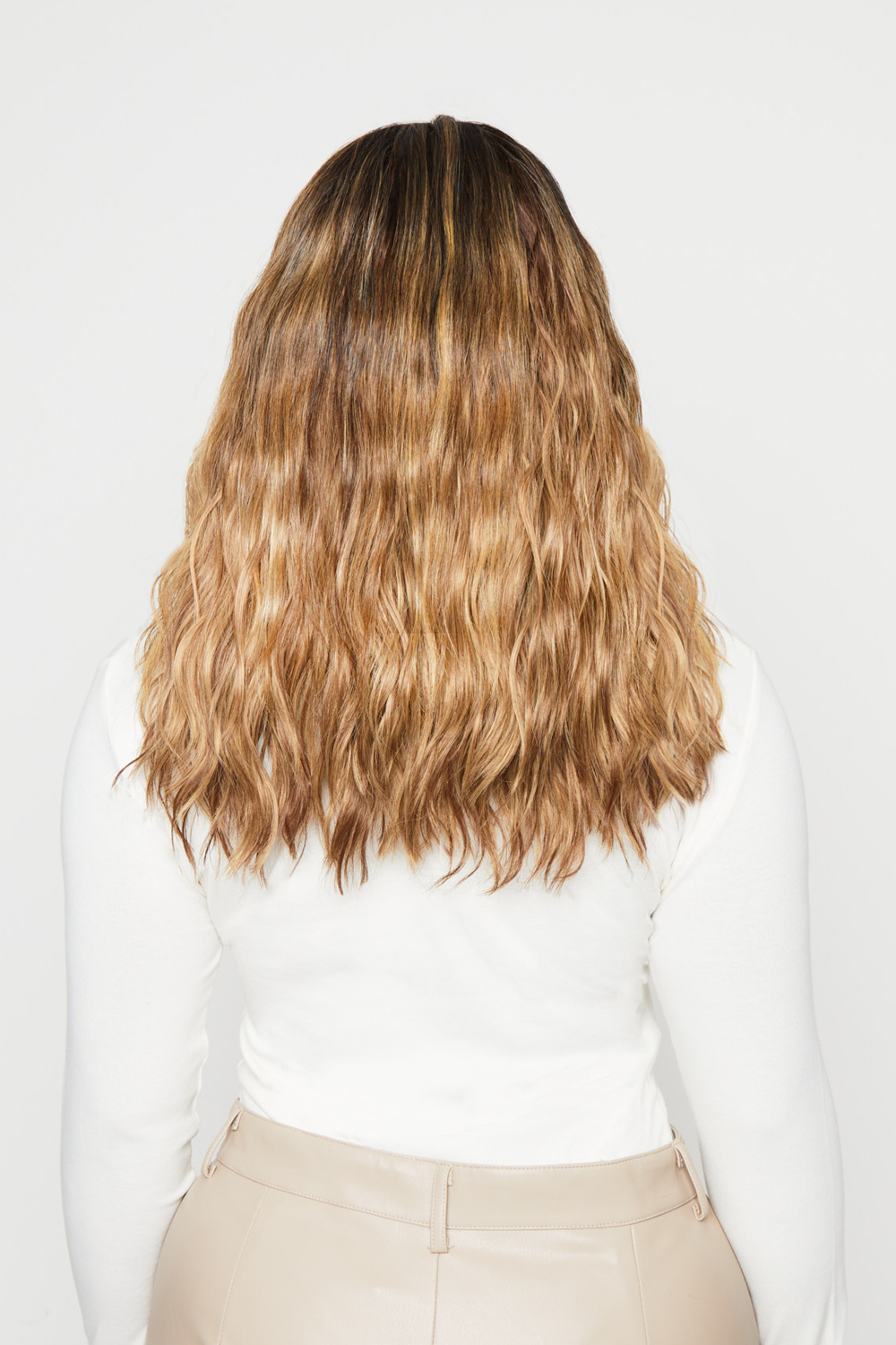 Épais 14" 1 Pièce Textured Wave Clip-in Extensions de Cheveux