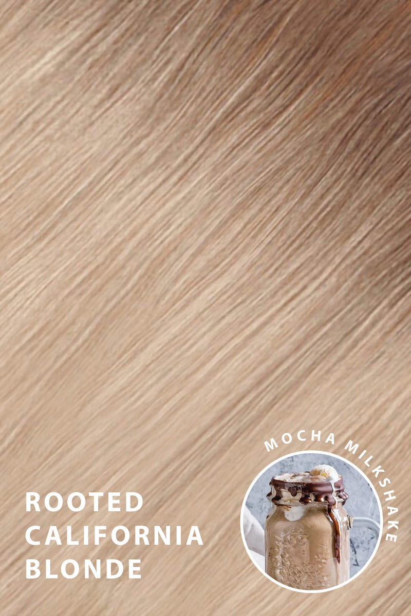 Thick 18" 1 Piece Straight Clip In Hair Extensions - BLONDES | ROOTED CALIFORNIA BLONDE #3