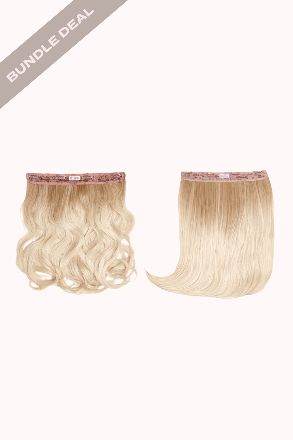 18" 1 Piece Hidden Halo Blow Dry + 18" 1 Piece Hidden Halo Straight Bundle - BLONDES | ROOTED LIGHT BLONDE #1