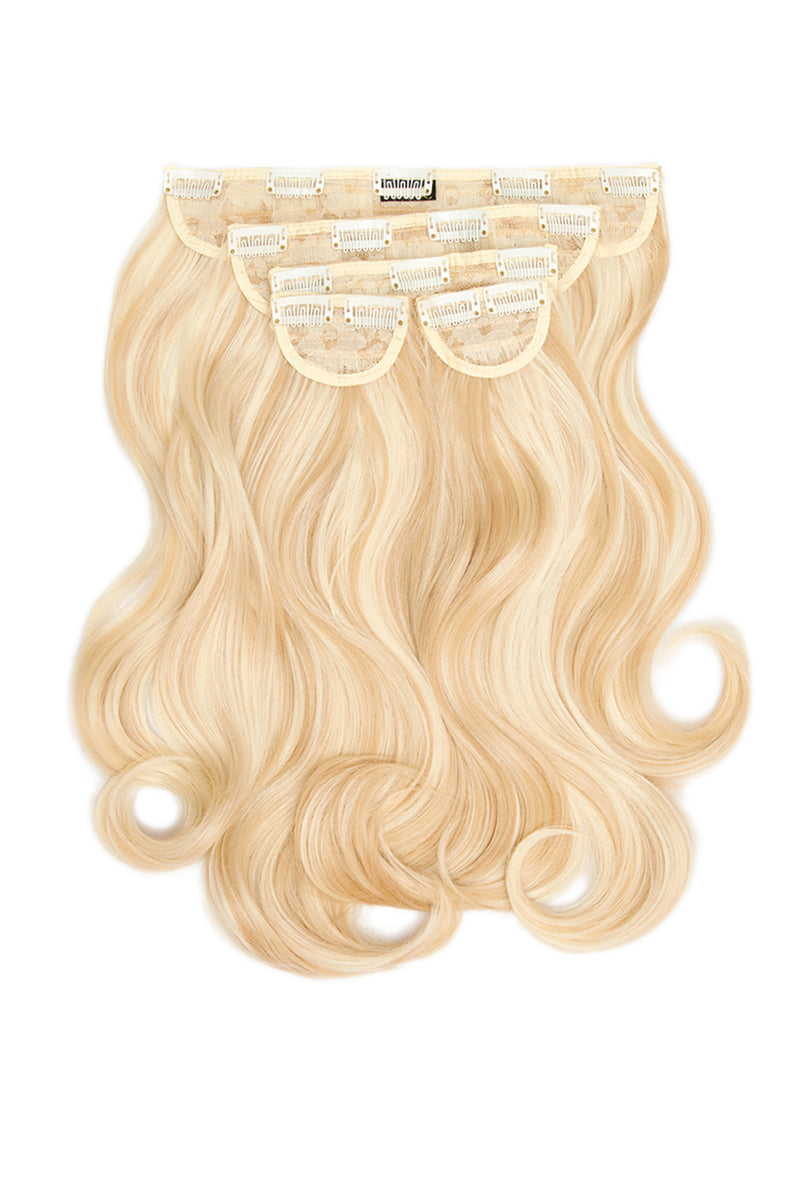 Superdicke 16" 5-teilige Föhn-Wellen-Clip-In-Haarverlängerungen - BLONDE | HERVORRAGENDER CHAMPAGNER #1