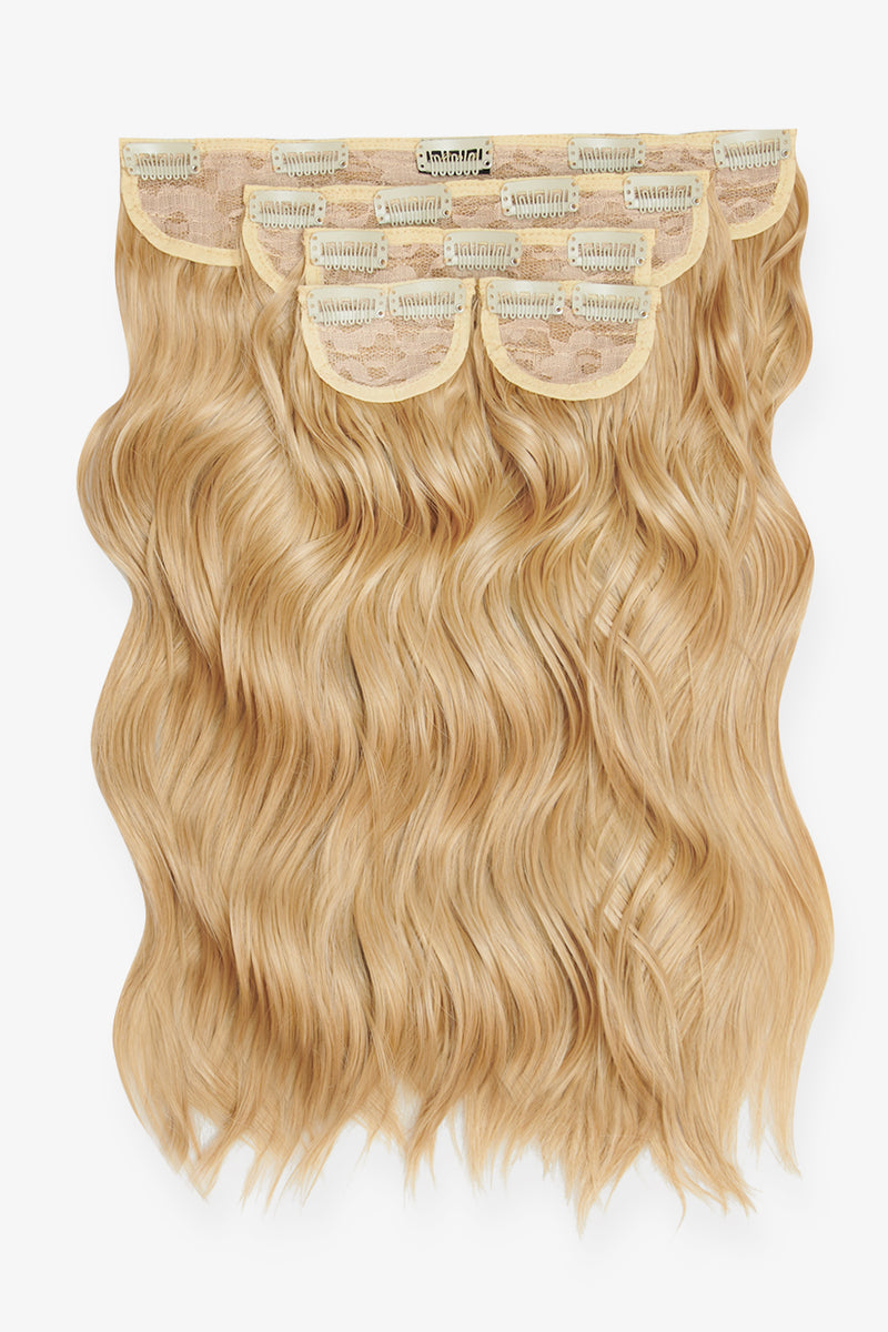 Superdicke 16'' 5-teilige gebürstete Wellen-Clip-In-Haarverlängerungen - BLONDE | GOLDBLOND #1