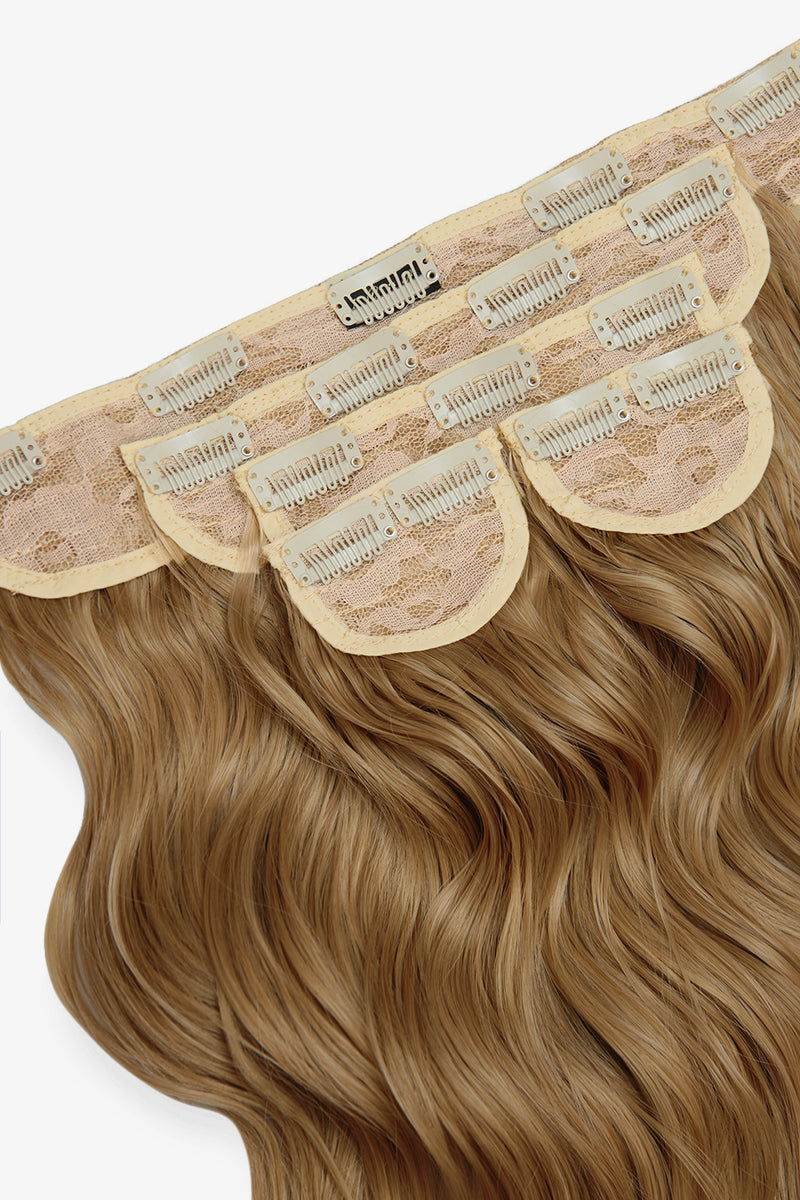 Superdicke 16'' 5-teilige gebürstete Wellen-Clip-In-Haarverlängerungen - BLONDE | ERNTE BLOND #2