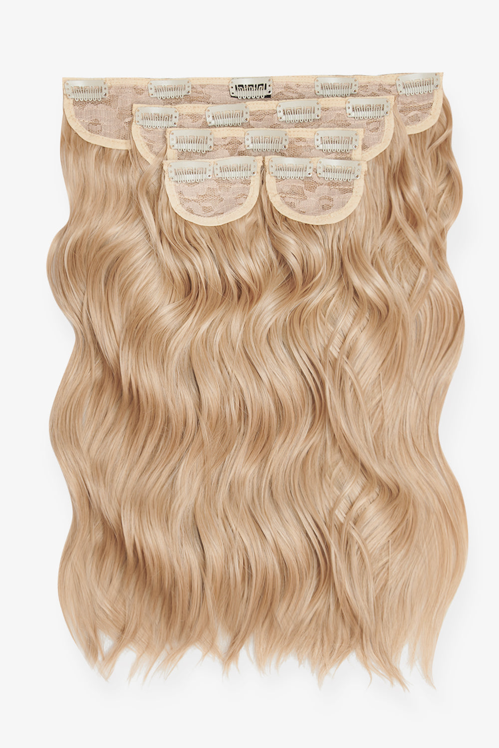 Super Thick 16'' 5 Piece Brushed Out Wave Clip In Hair Extensions - BLONDES | HONEY BLONDE #2