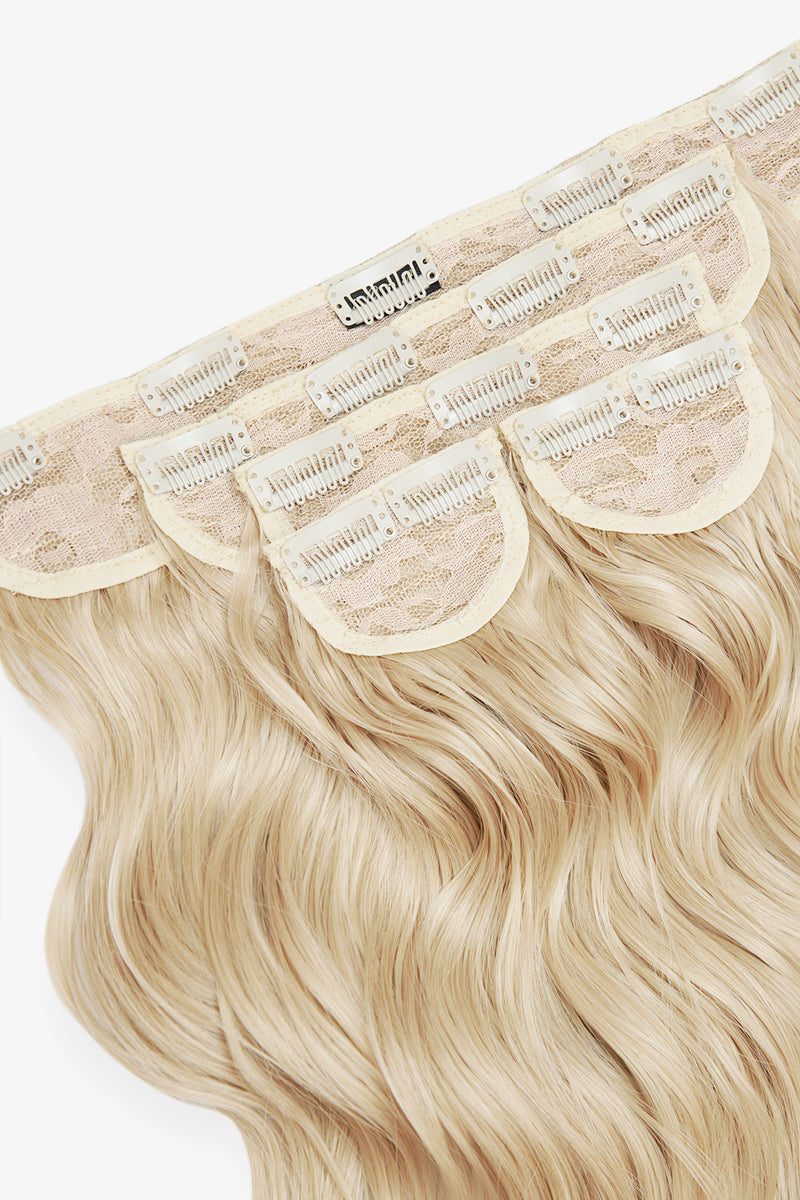 Superdicke 16'' 5-teilige gebürstete Wellen-Clip-In-Haarverlängerungen - BLONDE | HELLBLOND #2