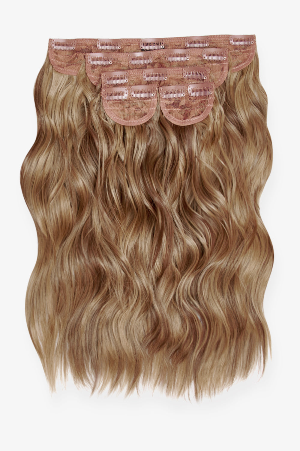 Super Thick 16'' 5 Piece Brushed Out Wave Clip In Hair Extensions - BROWNS | MELLOW BROWN #1