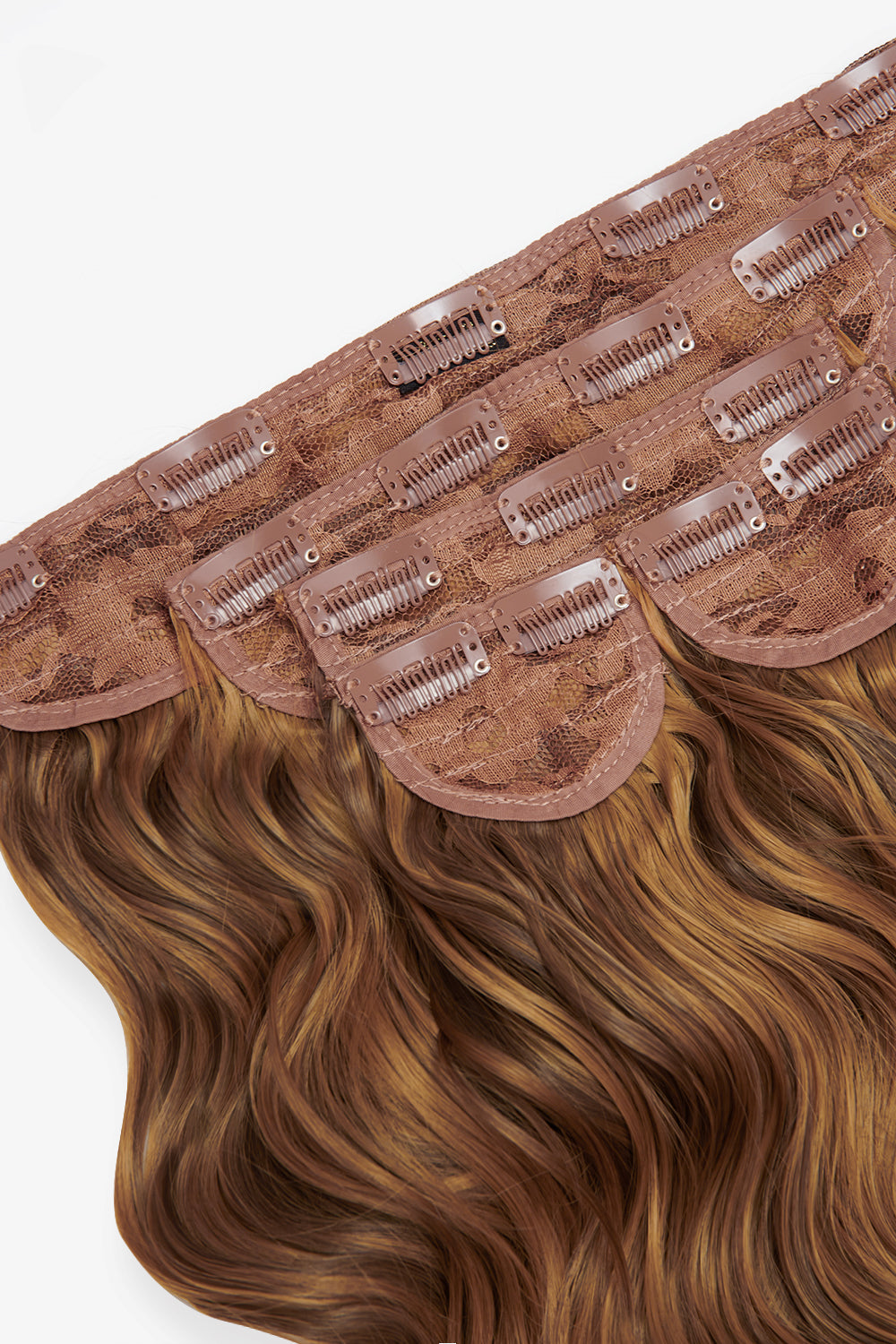 Super Thick 16'' 5 Piece Brushed Out Wave Clip In Hair Extensions - BROWNS | TOFFEE BROWN #2
