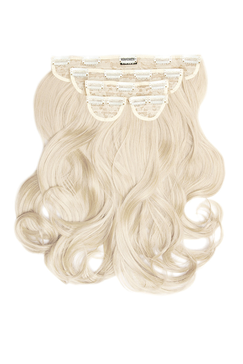 Superdicke 16" 5-teilige Föhn-Wellen-Clip-In-Haarverlängerungen - BLONDE | GEBLEICHTES BLOND #1