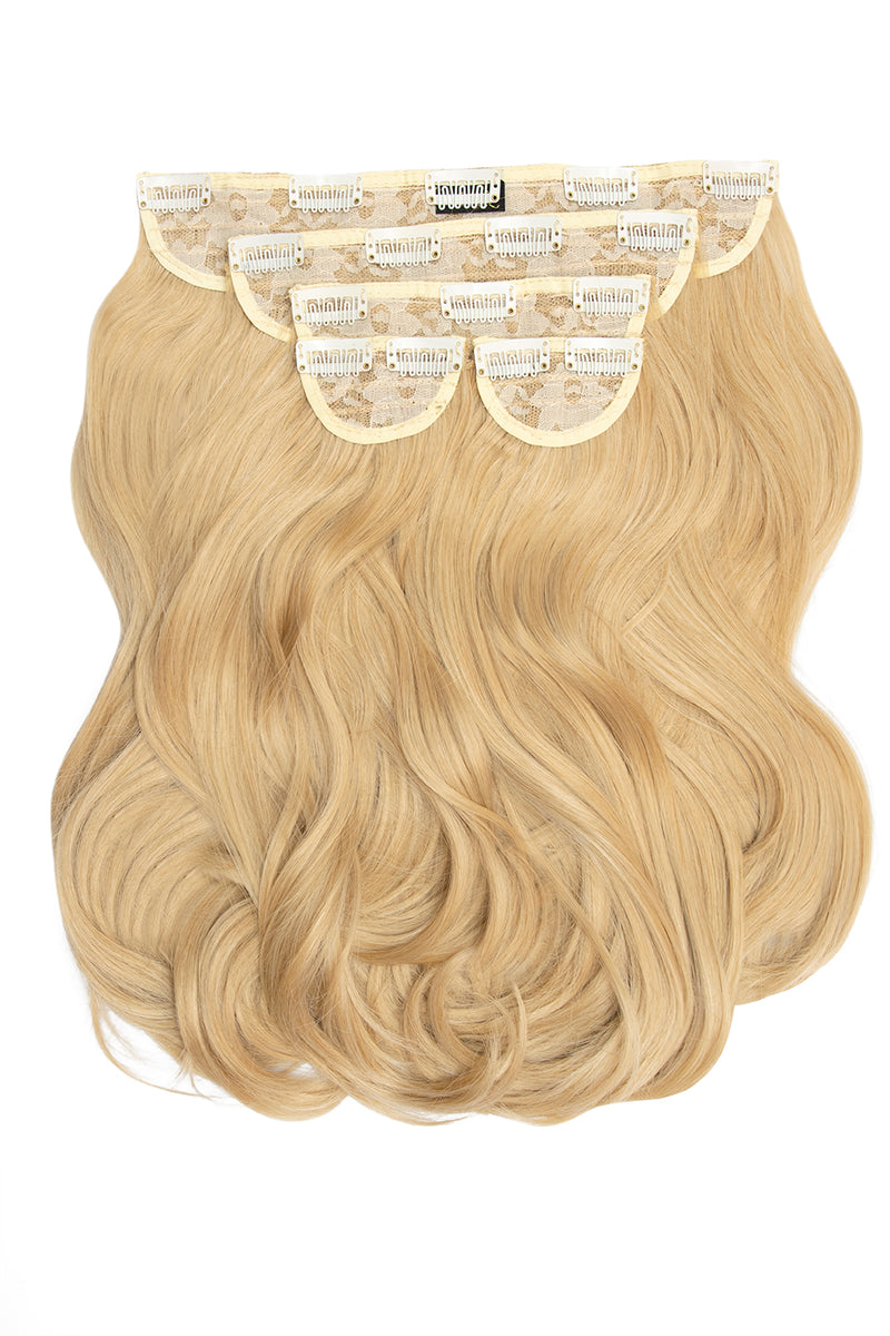 Superdicke 16" 5-teilige Föhn-Wellen-Clip-In-Haarverlängerungen - BLONDE | GOLDBLOND #3