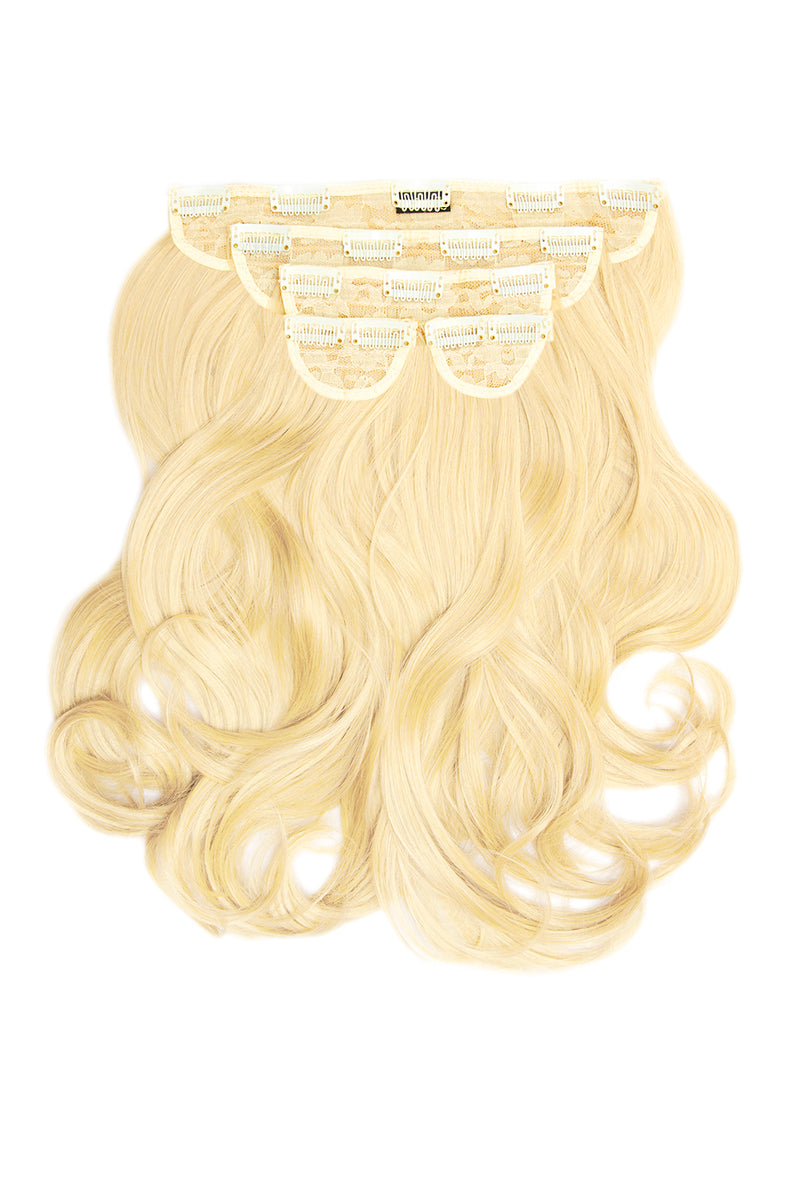 Superdicke 16" 5-teilige Föhn-Wellen-Clip-In-Haarverlängerungen - BLONDE | REINES BLOND #1