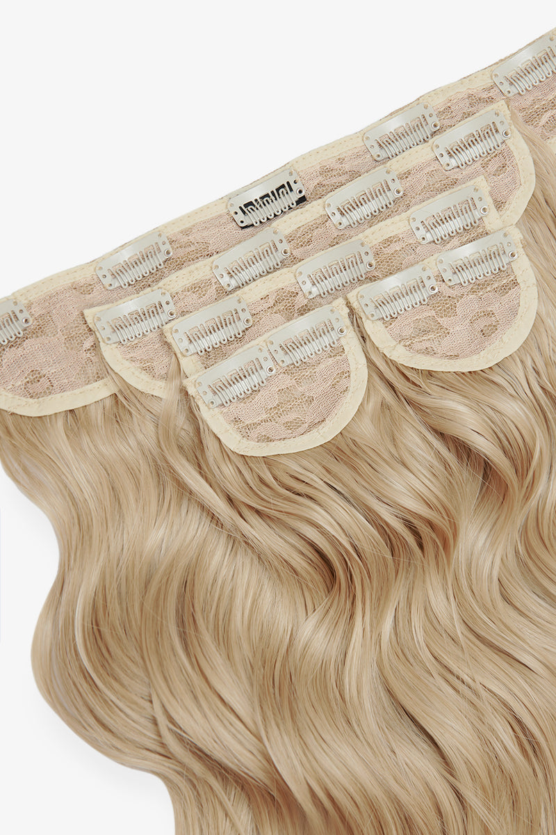 Superdicke 22'' 5-teilige gebürstete Wellen-Clip-In-Haarverlängerungen - BLONDE | KALIFORNISCHE BLONDE #3