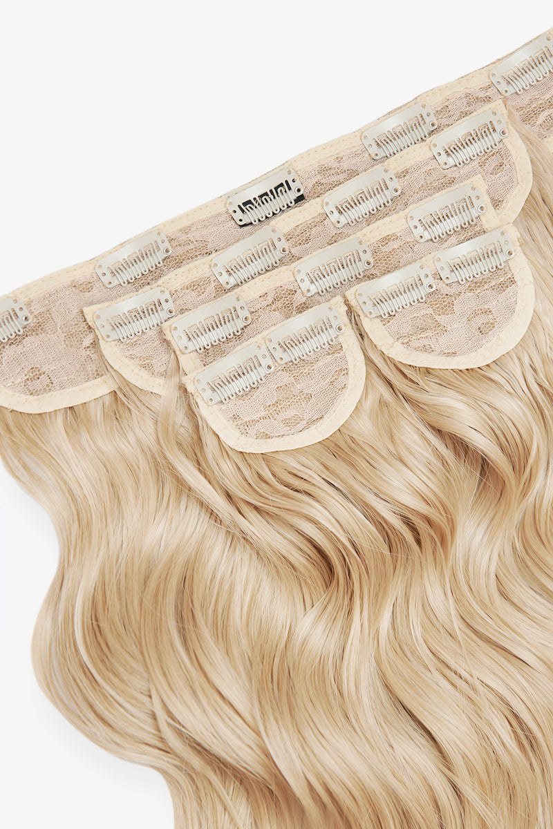 Superdicke 22'' 5-teilige gebürstete Wellen-Clip-In-Haarverlängerungen - BLONDE | CHAMPAGNERBLOND #3