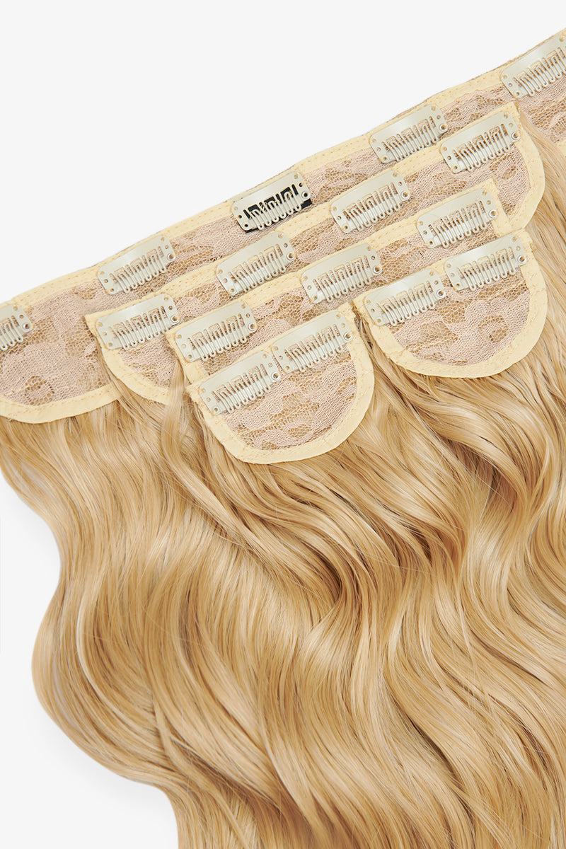 Superdicke 22'' 5-teilige gebürstete Wellen-Clip-In-Haarverlängerungen - BLONDE | GOLDBLOND #3