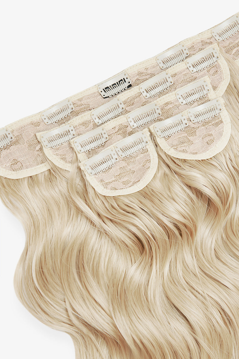 Superdicke 22'' 5-teilige gebürstete Wellen-Clip-In-Haarverlängerungen - BLONDE | HELLBLOND #3