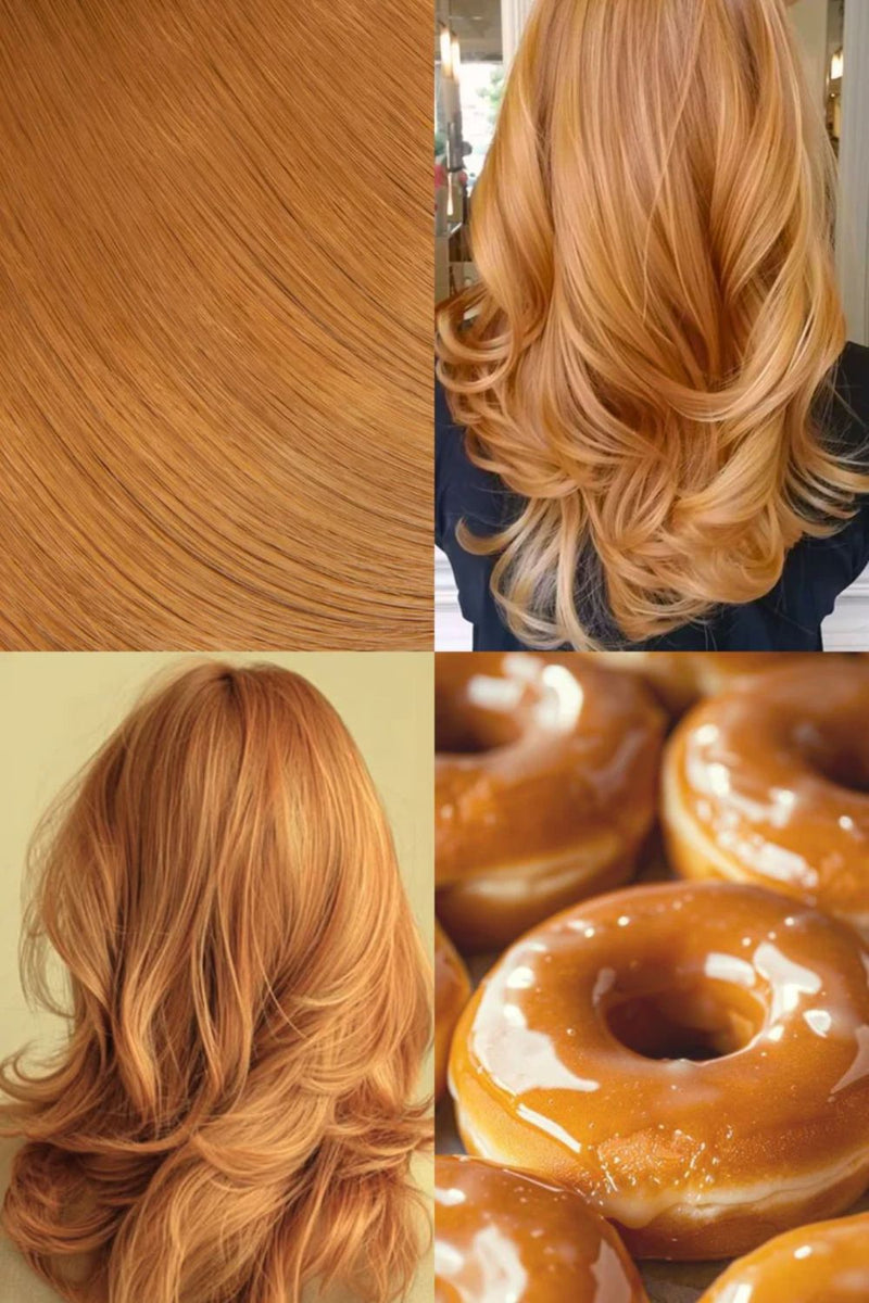 Extensions de cheveux 18 pouces à halo caché, 1 pièce, pour brushing - ROUGES | BLOND FRAISE #1