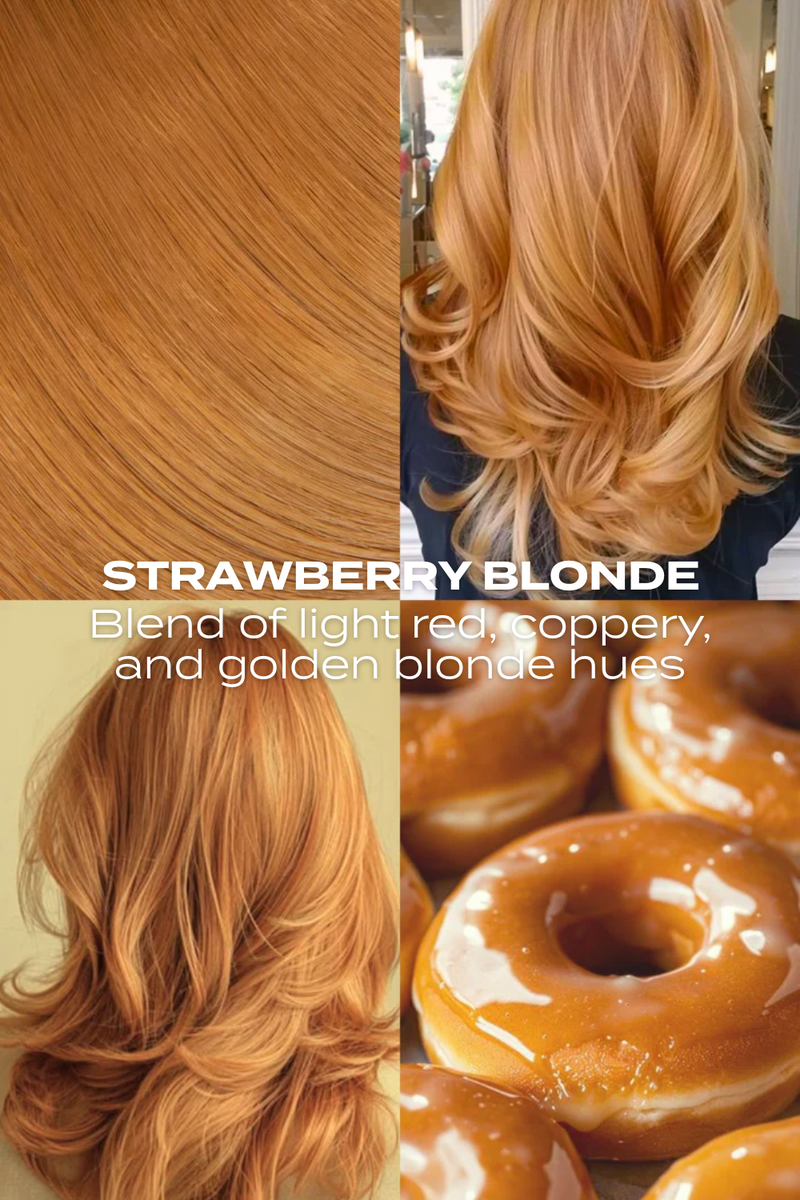 Superdicke 16" 5-teilige Föhn-Wellen-Clip-In-Haarverlängerungen - ROT | ROTBLOND #4