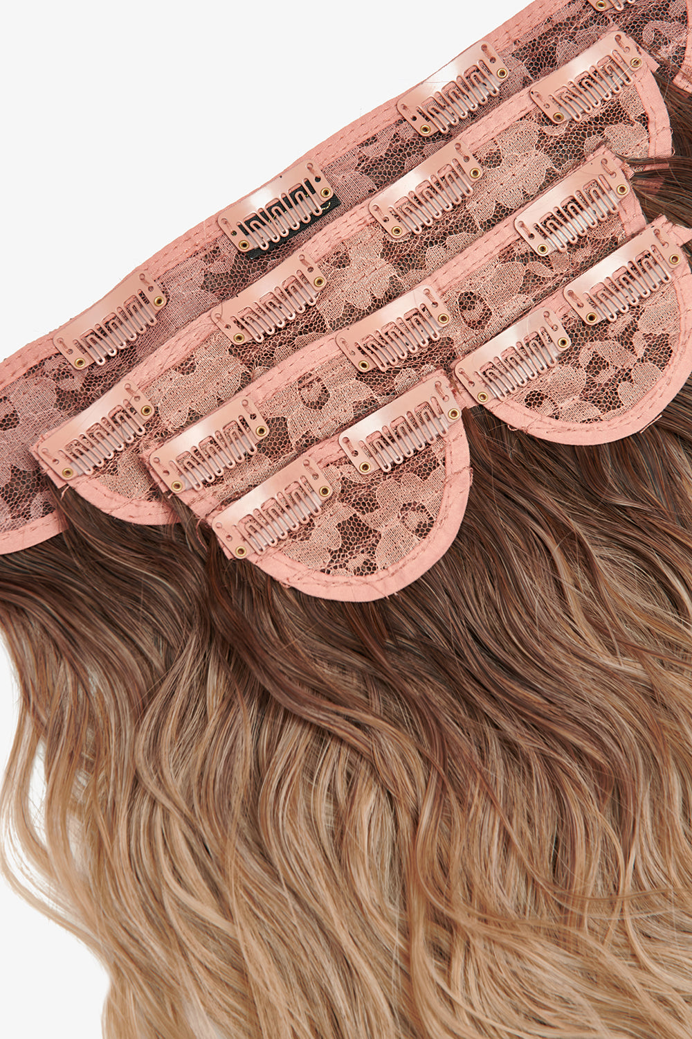 Super Thick 26" 5 Piece Waist Length Wave Clip In Hair Extensions - BLONDES | ROOTED CALIFORNIA BLONDE #2