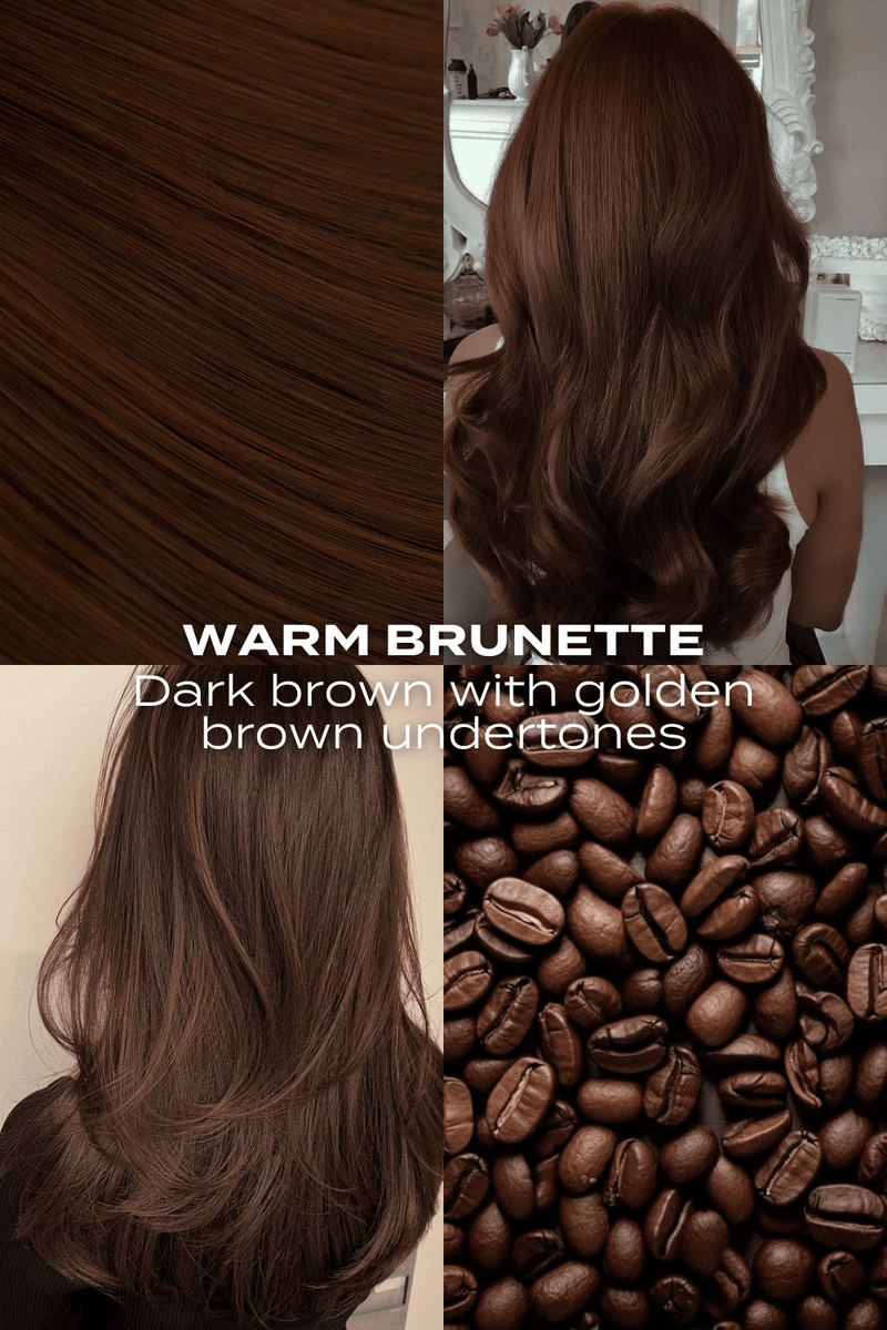 Super Thick 22" 5 Piece Straight Clip In Hair Extensions - BROWNS | WARM BRUNETTE #3