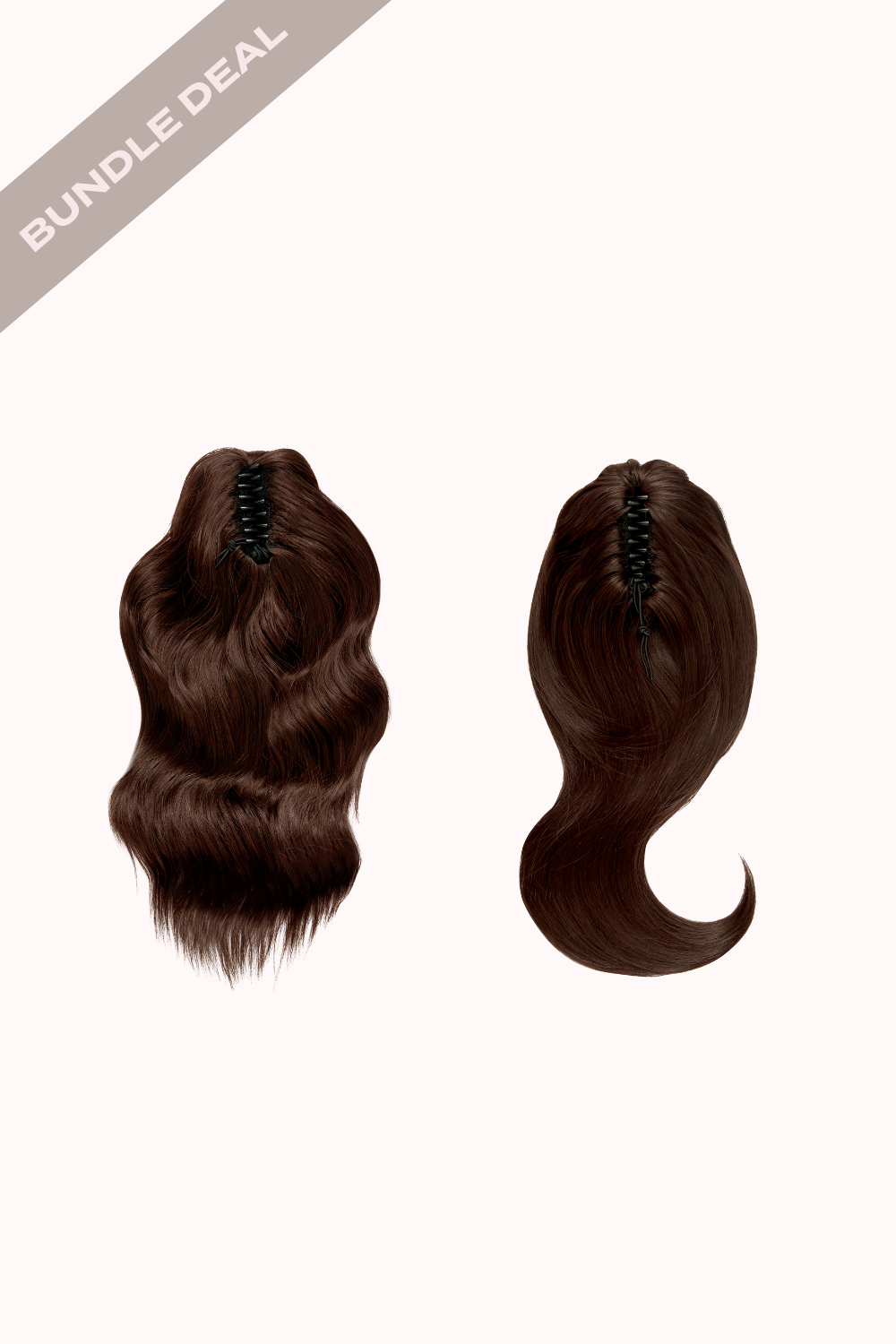 Brushed Out Wave 16" Claw Clip + Blow Dry 16" Claw Clip Bundle - BROWNS | WARM BRUNETTE #1