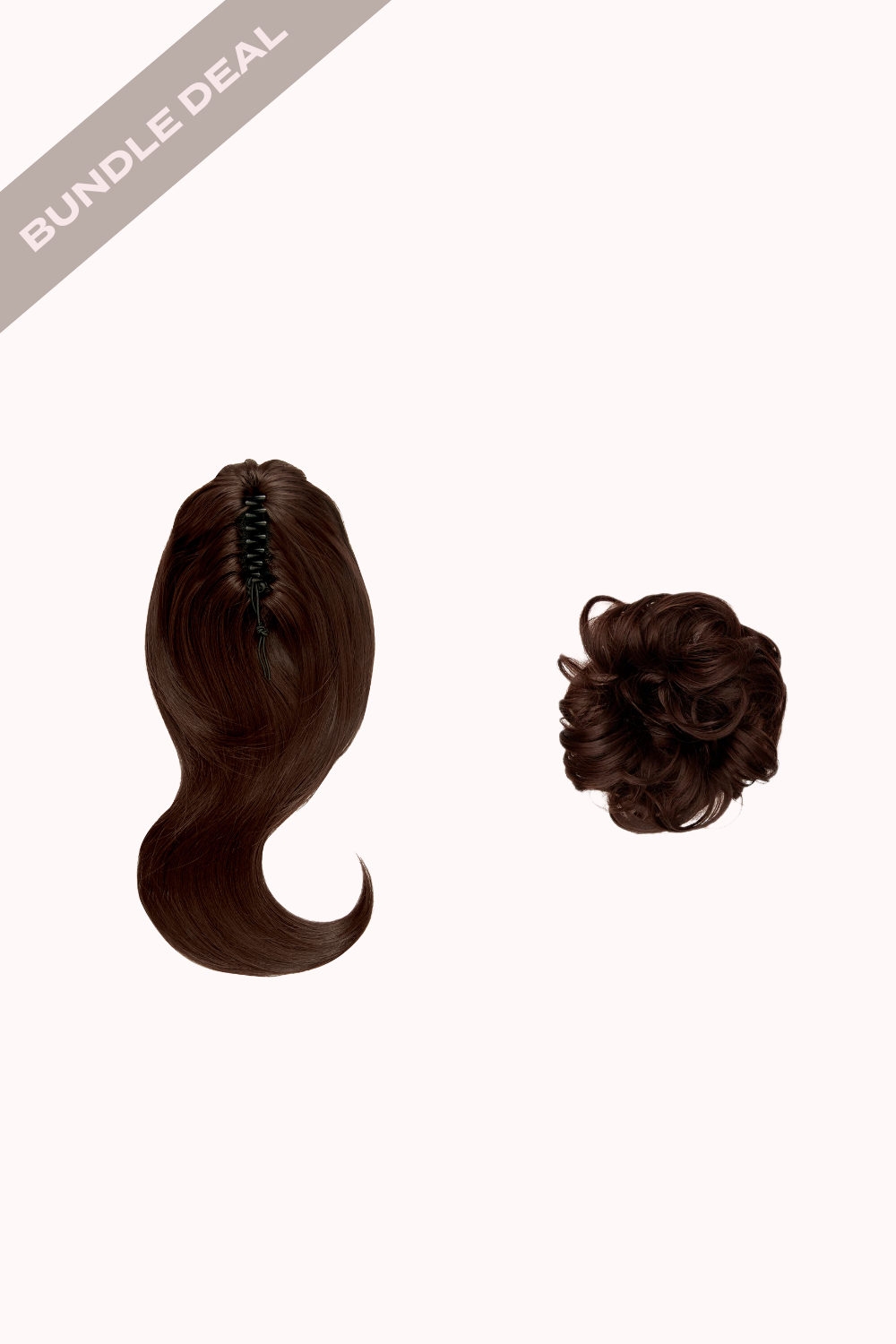 Blow Dry 16" Claw Clip + Premium Messy Bun Scrunchie Bundle - BROWNS | WARM BRUNETTE #1