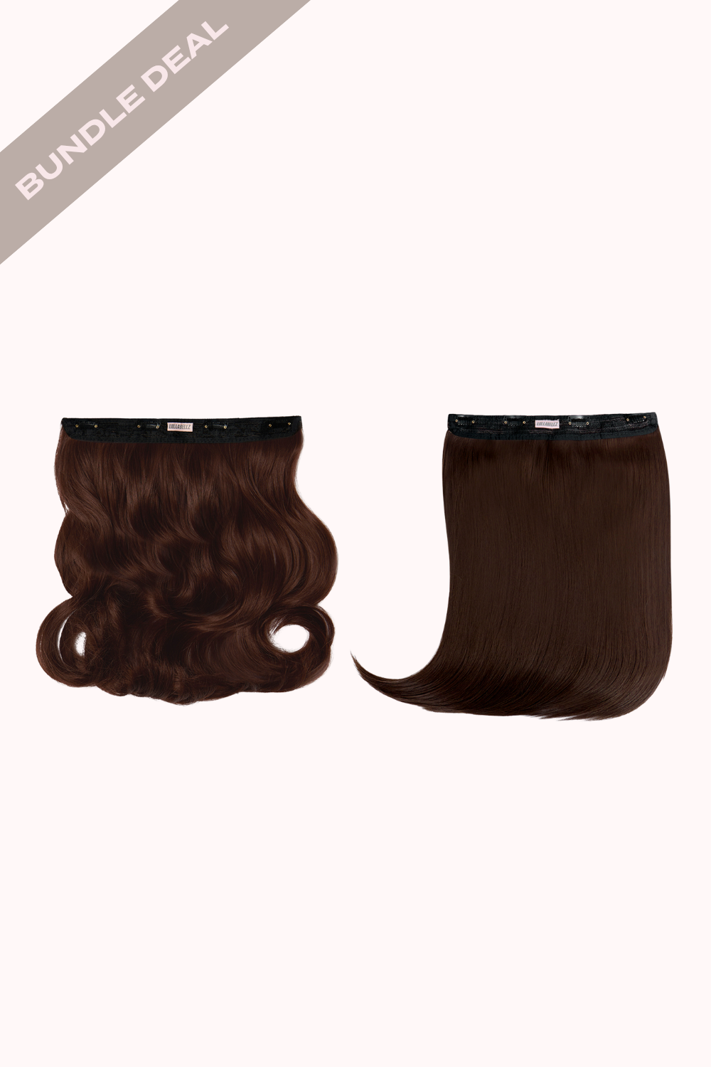 18" 1 Piece Hidden Halo Blow Dry + 18" 1 Piece Hidden Halo Straight Bundle - BROWNS | WARM BRUNETTE #1