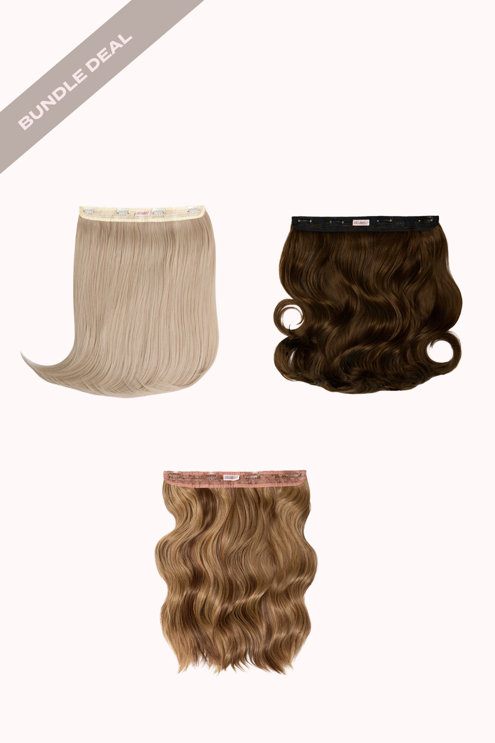 18" Hidden Halo Trio (Blow Dry + Brushed Out Waves & Straight) - Colour Match #1
