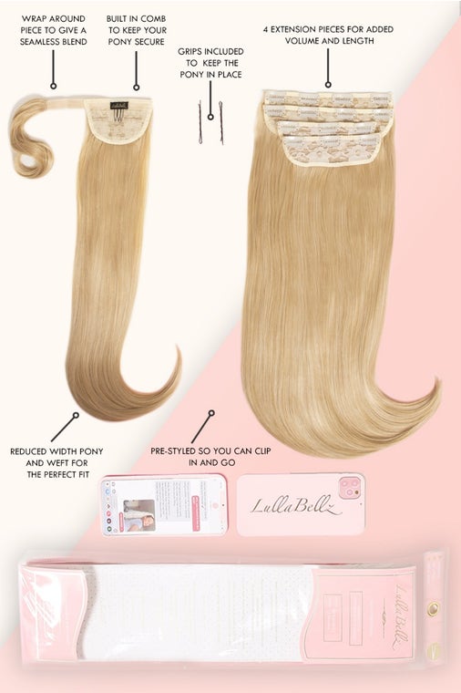 Ultimate Half Up Half Down 22'' Straight Extension and Pony Set [Clearance Lines]