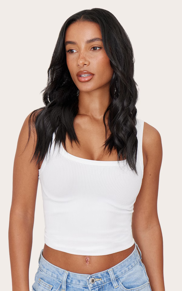 18” 1 Piece Hidden Halo Brushed Out Wave Hair Extensions - BLACKS | RAVEN #1