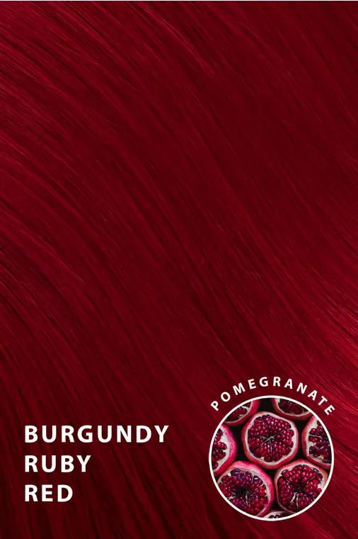 Super épais 16 '' 5 pièces brossées clip vague dans les extensions de cheveux - ROUGES | BOURGOGNE ROUGE RUBIS #3