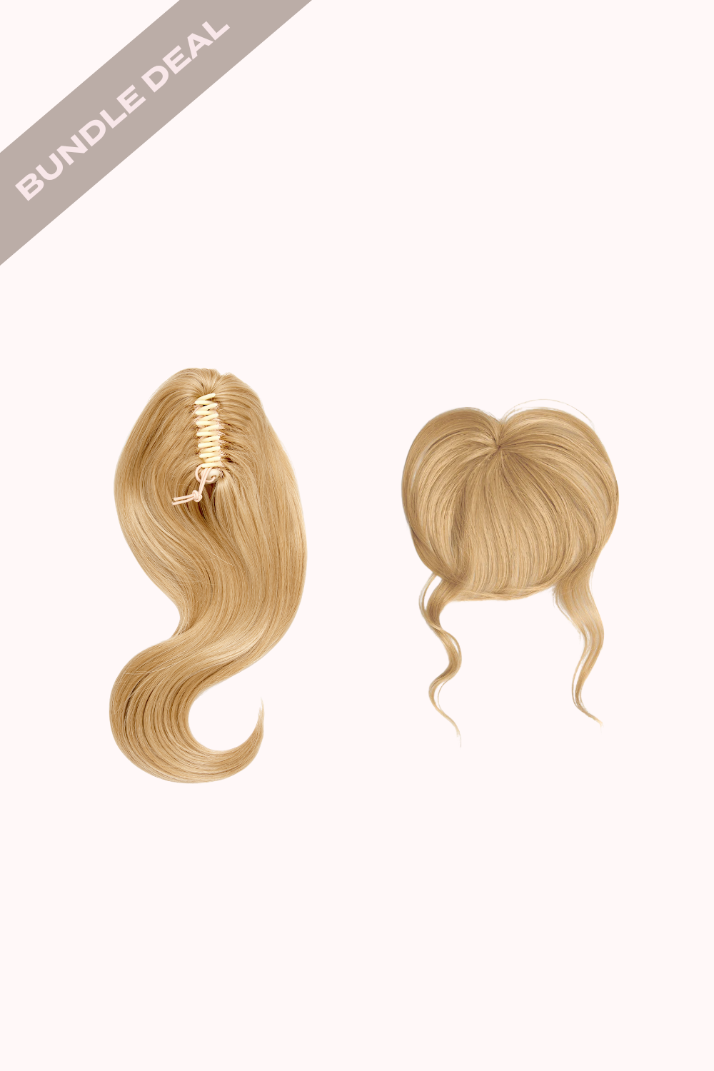 Blow Dry 16" Claw Clip + Feathered Fringe Clip In Bangs Bundle - BLONDES | GOLDEN BLONDE #1