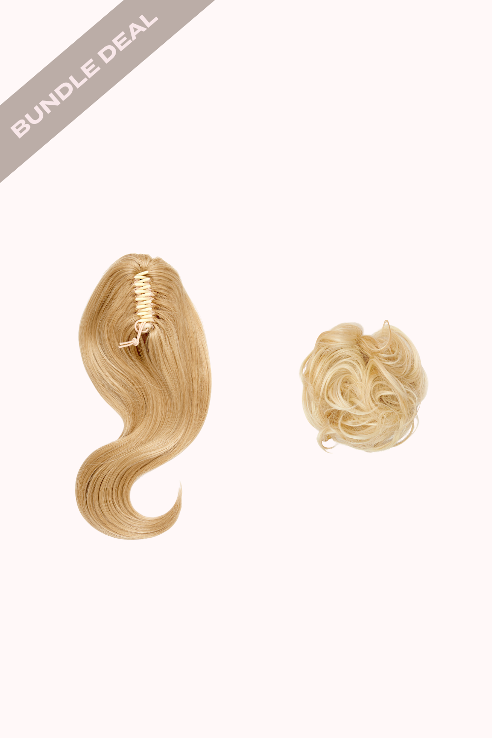 Blow Dry 16" Claw Clip + Premium Messy Bun Scrunchie Bundle - BLONDES | GOLDEN BLONDE #1