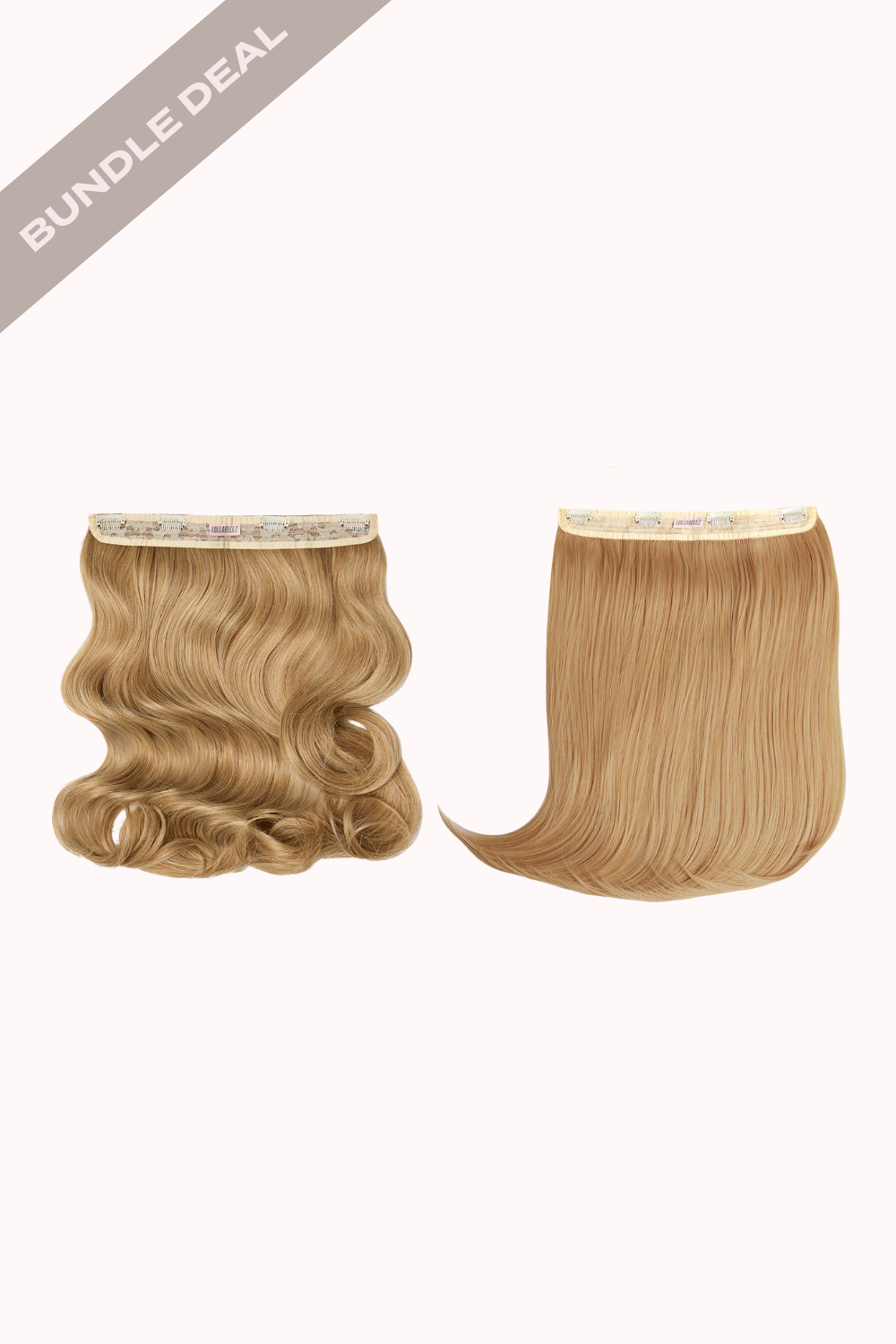18" 1 Piece Hidden Halo Blow Dry + 18" 1 Piece Hidden Halo Straight Bundle - BLONDES | GOLDEN BLONDE #1