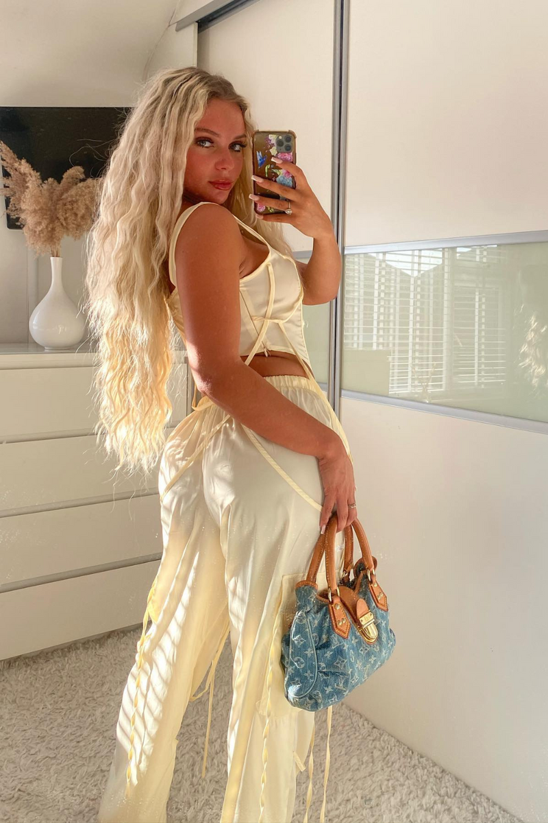 Superdicke 26" 5-teilige gewellte Clip-In-Haarverlängerungen in Taillenlänge - BLONDE | HERVORRAGENDER CHAMPAGNER #1