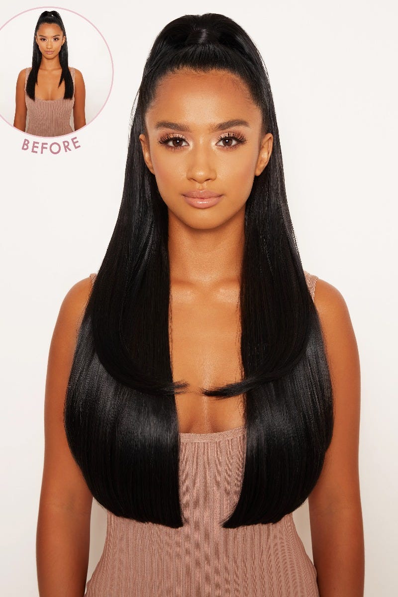 Ultimate Half Up Half Down 22'' Straight Extension and Pony Set [Clearance Lines]