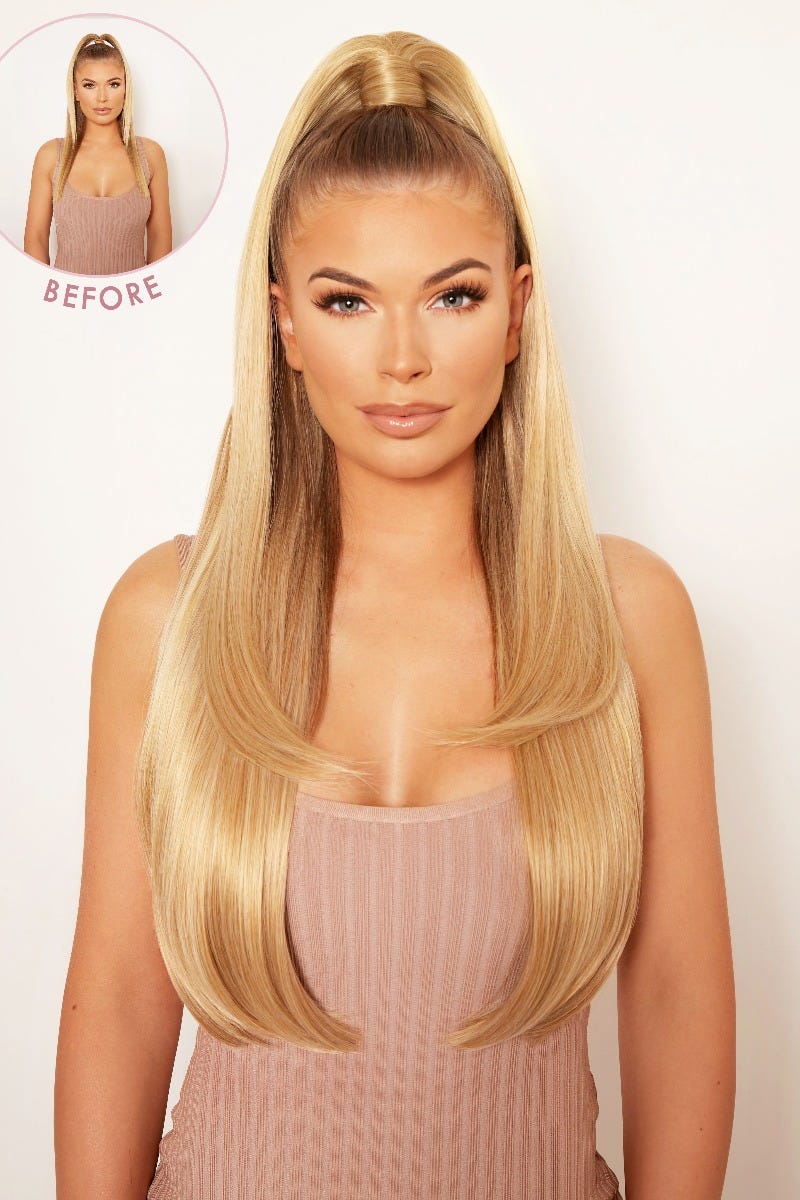 Ultimate Half Up Half Down 22'' Straight Extension and Pony Set [Clearance Lines]