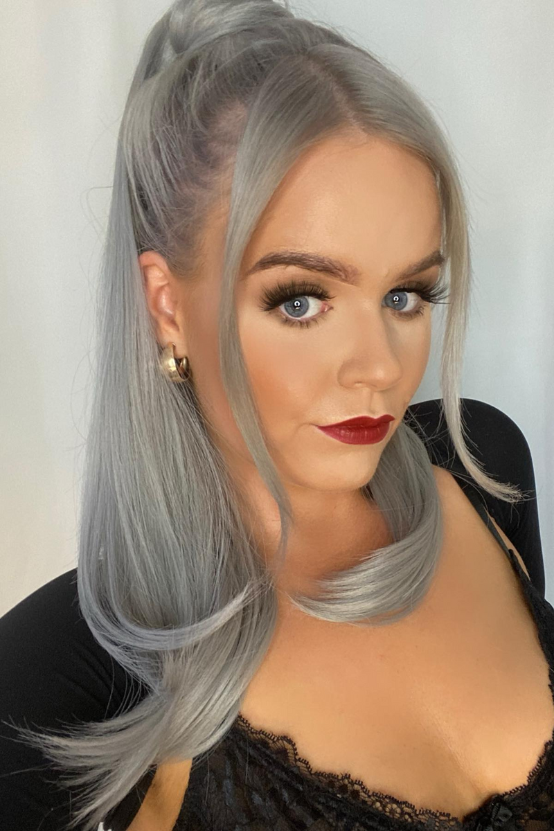 Mini Grande 18" 90s Bounce Wraparound Pony [Clearance Lines] - BLONDES | SILVER GREY #1