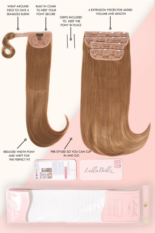 Ultimate Half Up Half Down 22'' Straight Extension and Pony Set [Clearance Lines]