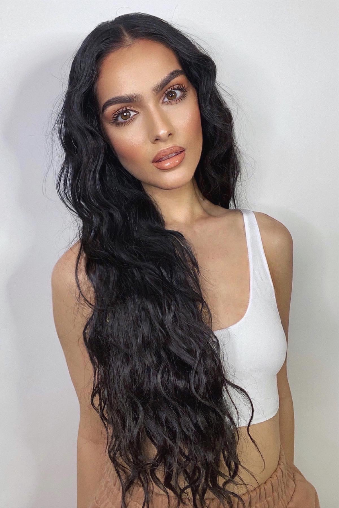 Super Thick 26" 5 Piece Waist Length Wave Clip In Hair Extensions - BLACKS | RAVEN #1