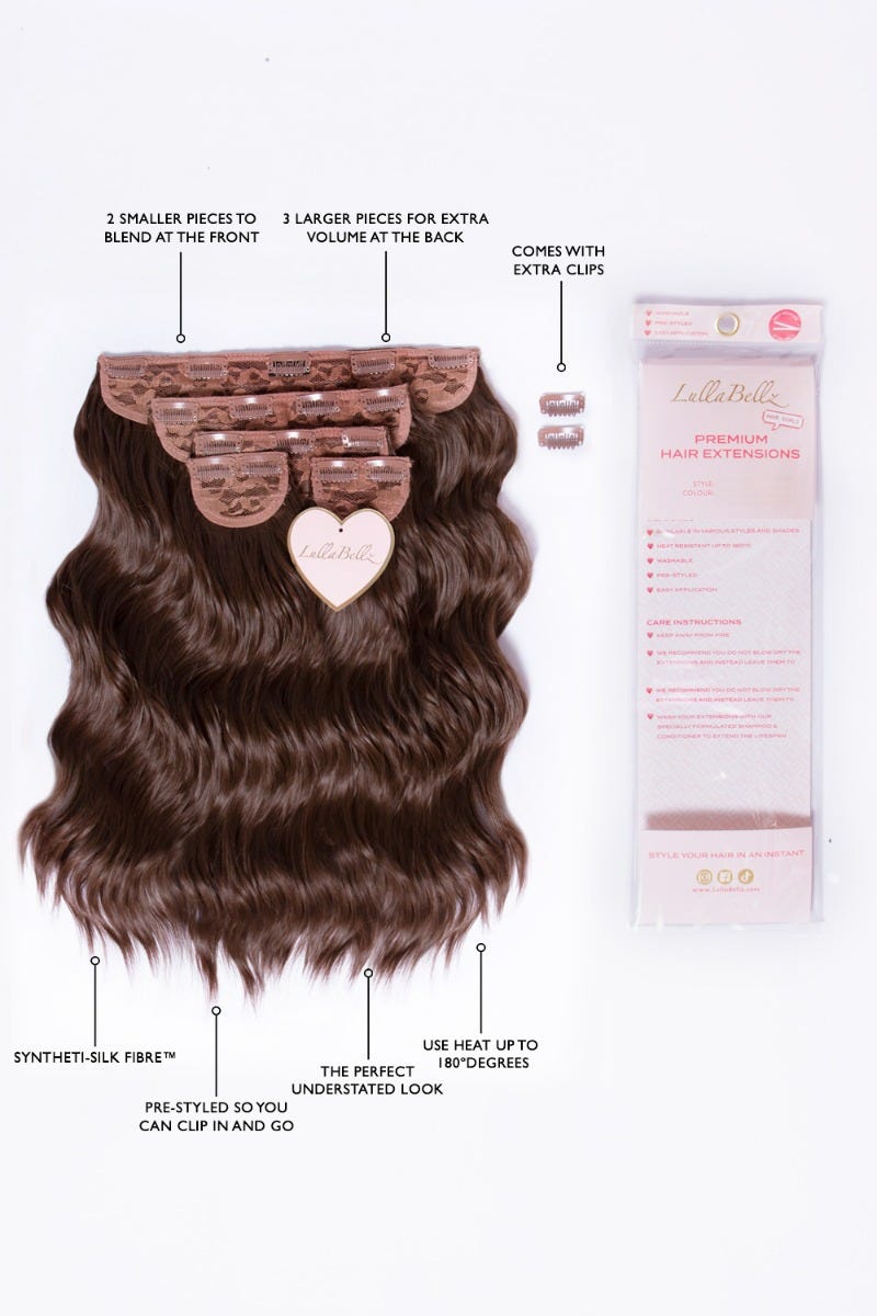 Super Thick 16'' 5 Piece Brushed Out Wave Clip In Hair Extensions