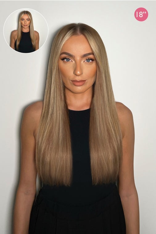 Luxury Gold 18" 150g 5 Piece Human Hair Extensions
