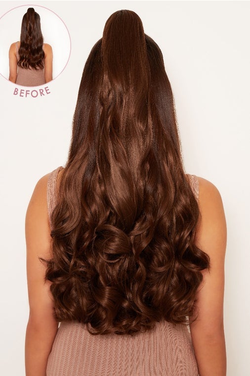 Ultimate Half Up Half Down 22'' Curly Extension and Pony Set [Clearance Lines]