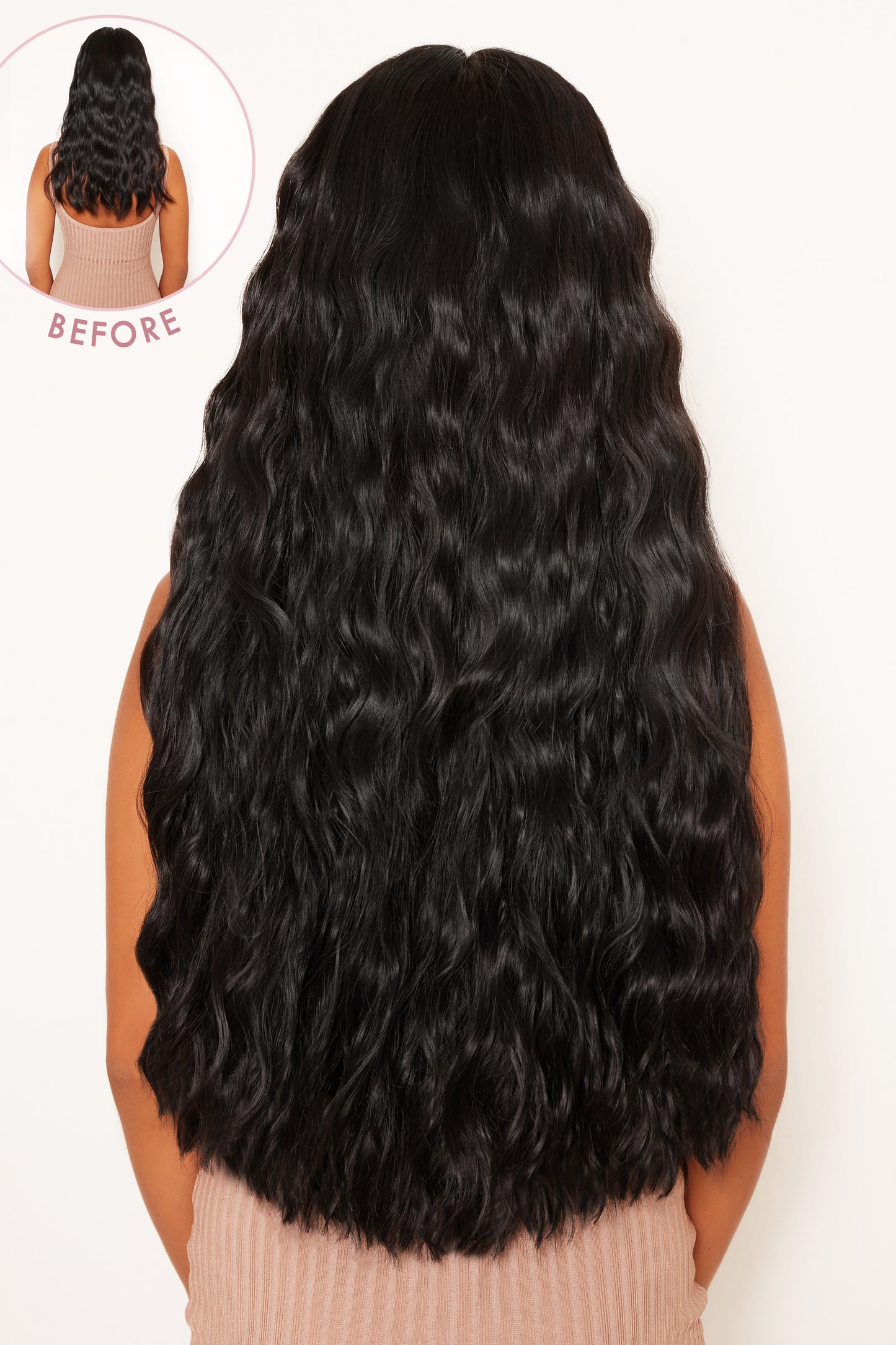 Super Thick 26" 5 Piece Waist Length Wave Clip In Hair Extensions
