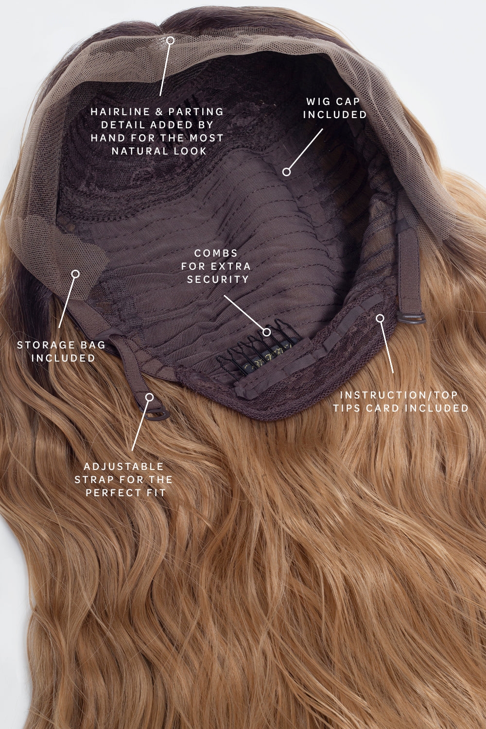 The Harley - Perruque Lace Front Doré Balayage Boho Waves