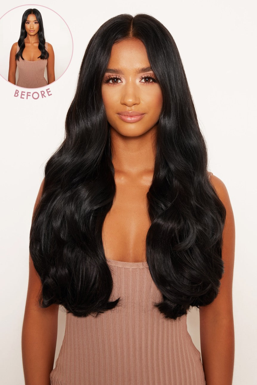 Super Thick 22" 5 Piece Blow Dry Wavy Clip In Hair Extensions