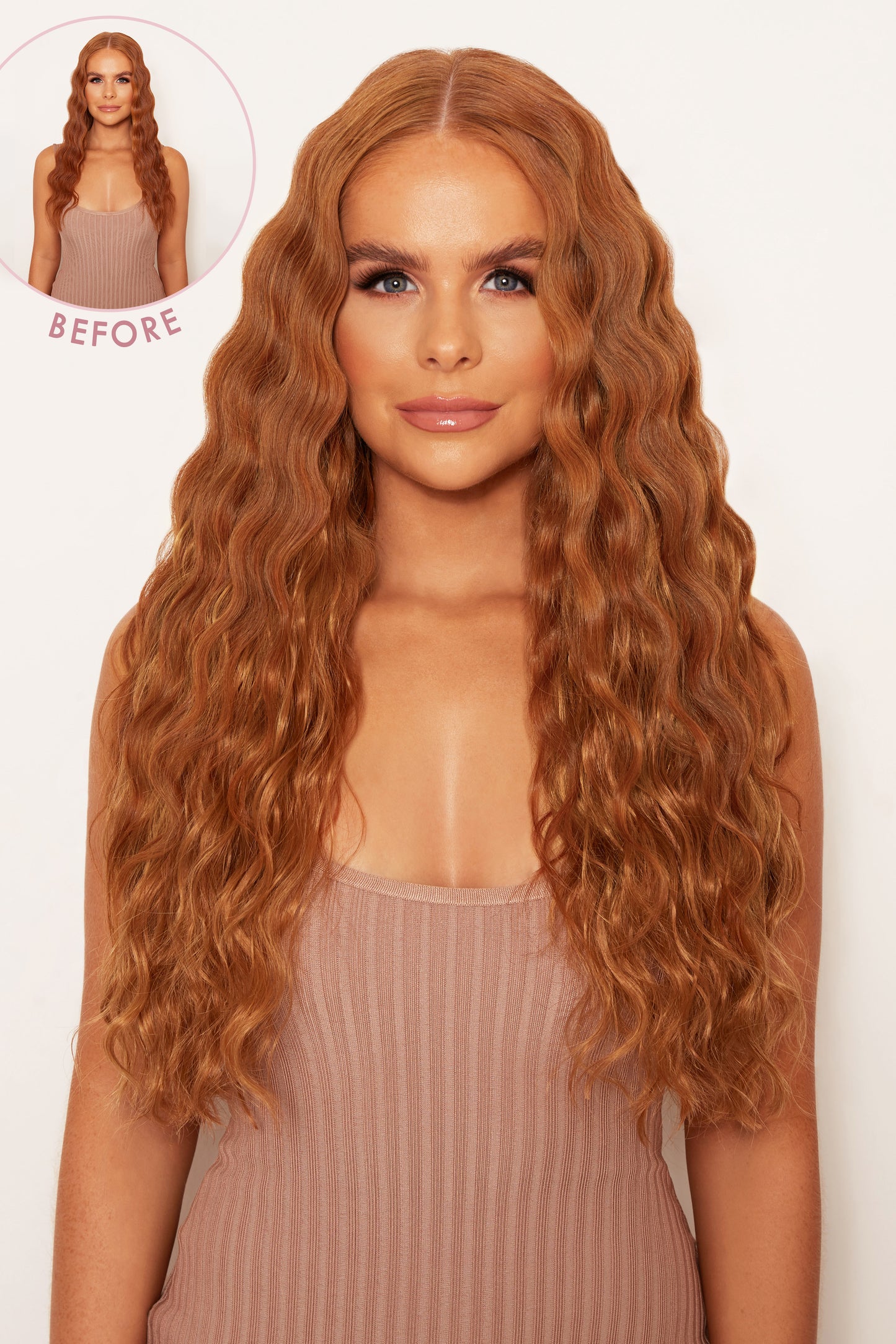 Super Thick 22" 5 Piece Crimped Wavy Clip In Hair Extensions