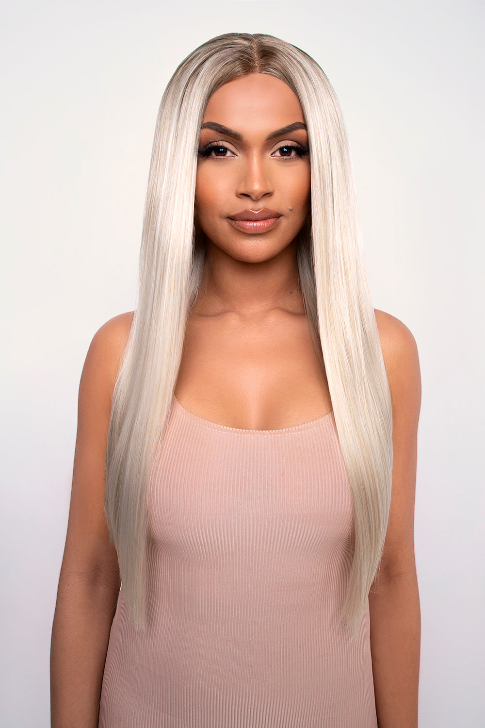 The Serena - Light Ash Blonde Sleek and Straight Lace Front Wig