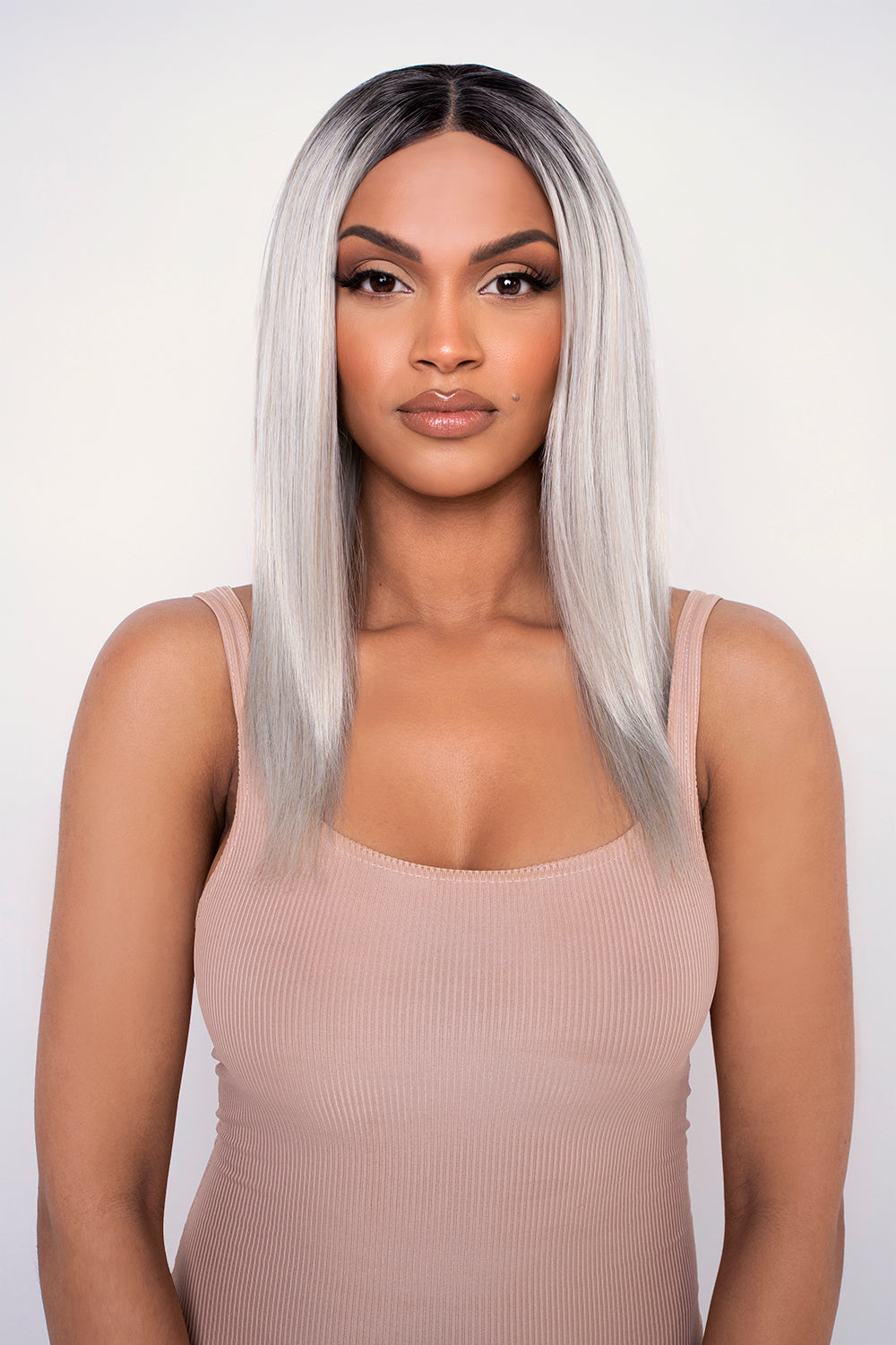 The Stormi - Platinum Straight Lob Lace Front Wig