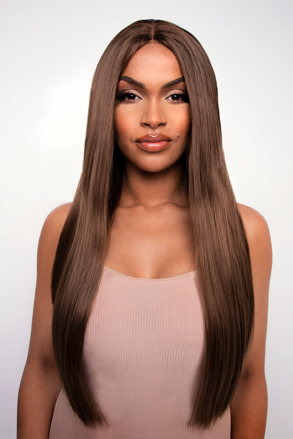 The Yasmine - Chestnut Sleek and Straight Lace Front Wig
