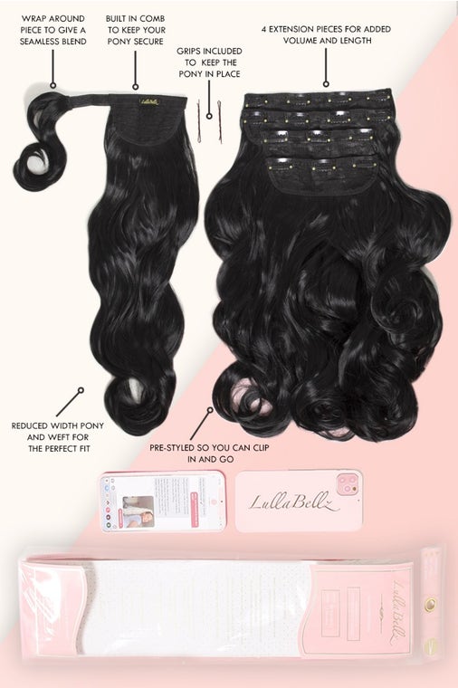 Ultimate Half Up Half Down 22'' Curly Extension and Pony Set