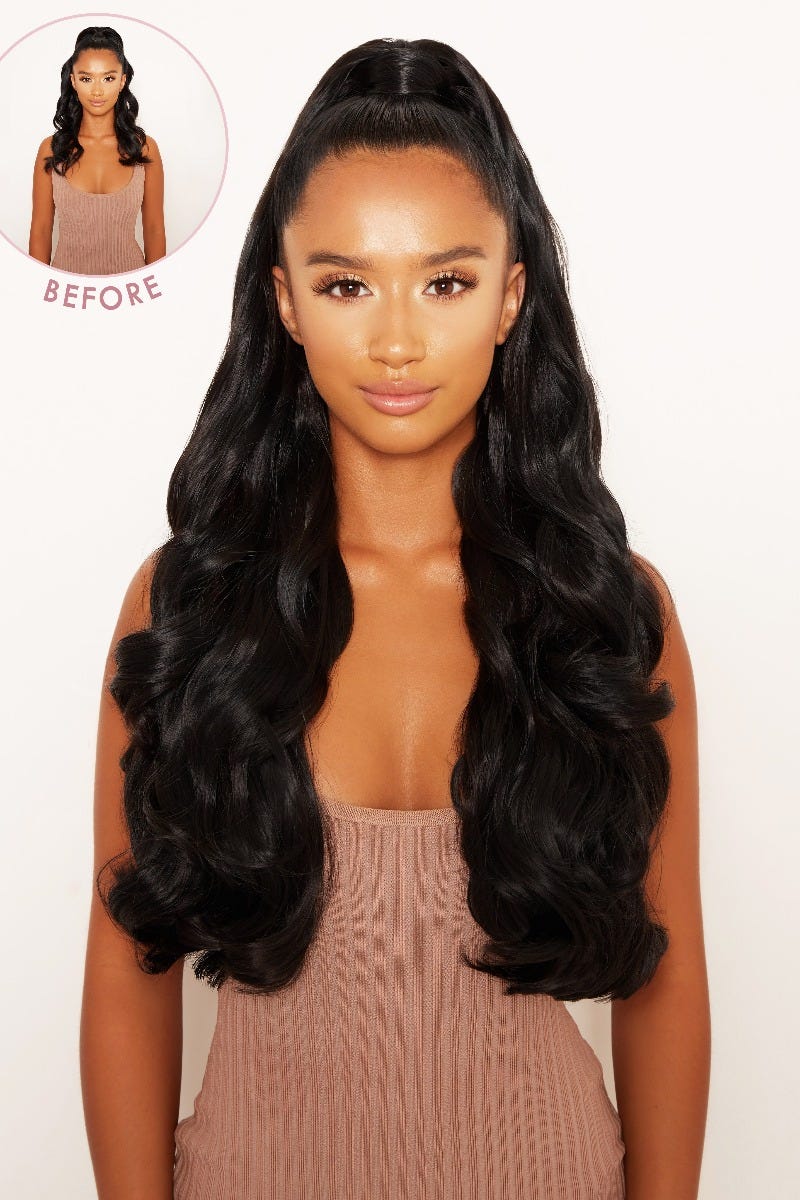 Ultimate Half Up Half Down 22'' Curly Extension and Pony Set [Clearance Lines]